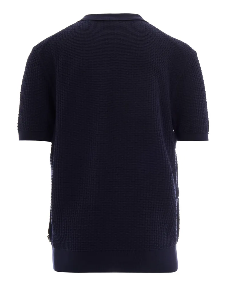 HUGO BOSS Men Polo Natalo Dark Blue Cotton Shirts T-shirts And Polos 