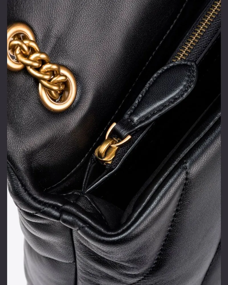 Pinko Women's Crossbody Bag Black Lamb Leather - Crossbody-Bags Black