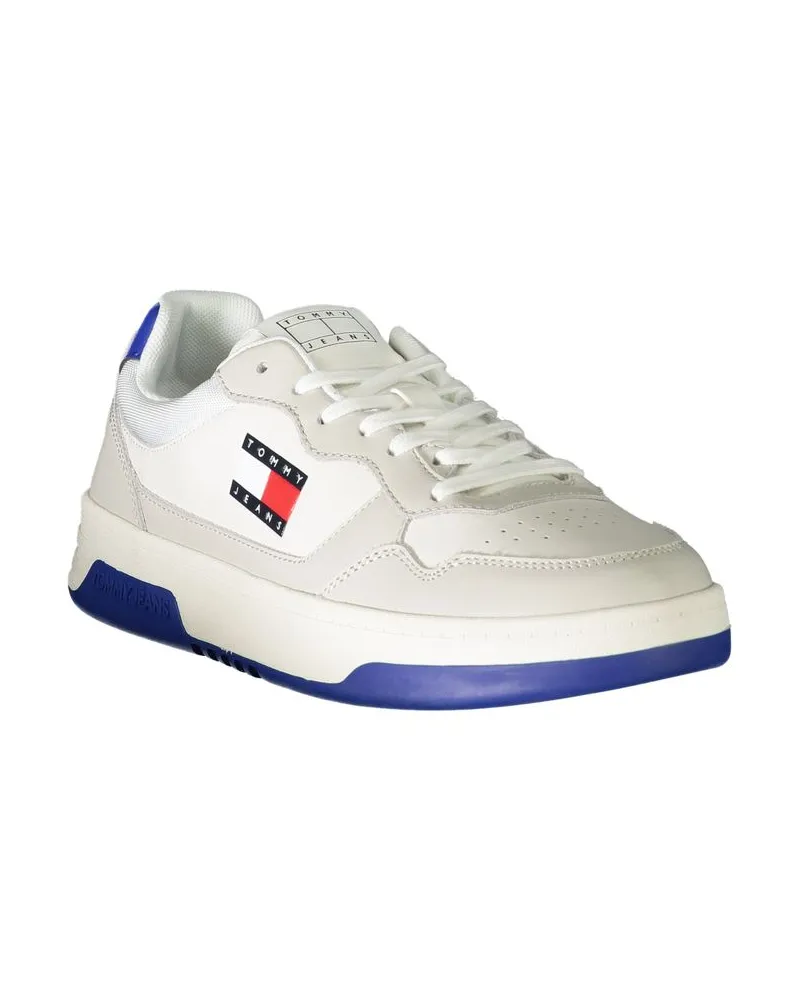 Tommy Hilfiger Leather and Polyurethane Sneaker — White White