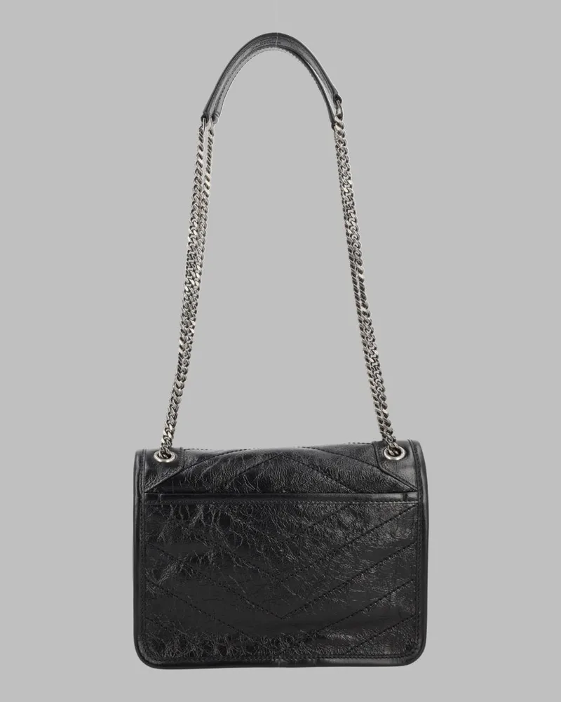Saint Laurent Women's Shoulder Bag Niki Baby Black Leather Black