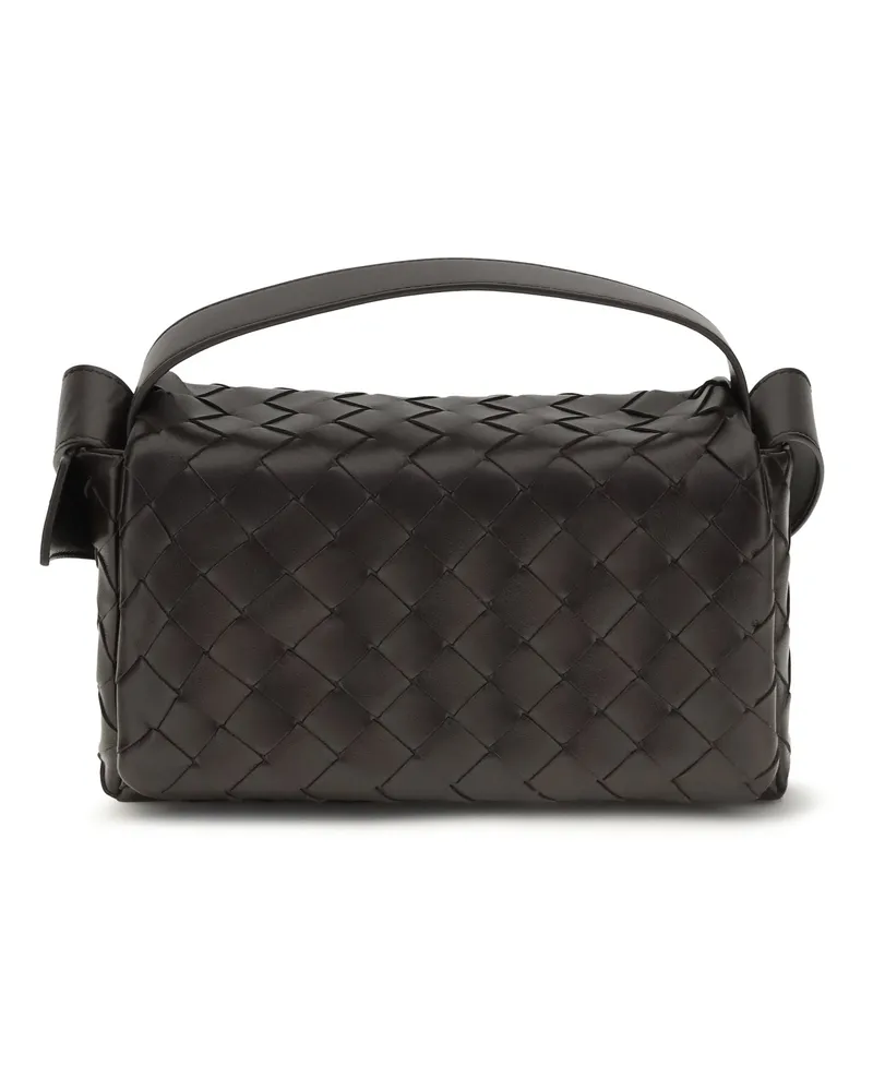 Bottega Veneta Men's Shoulder Bag Intrecciato Fondant-Silver Lamb Leather Fondant/silver Black