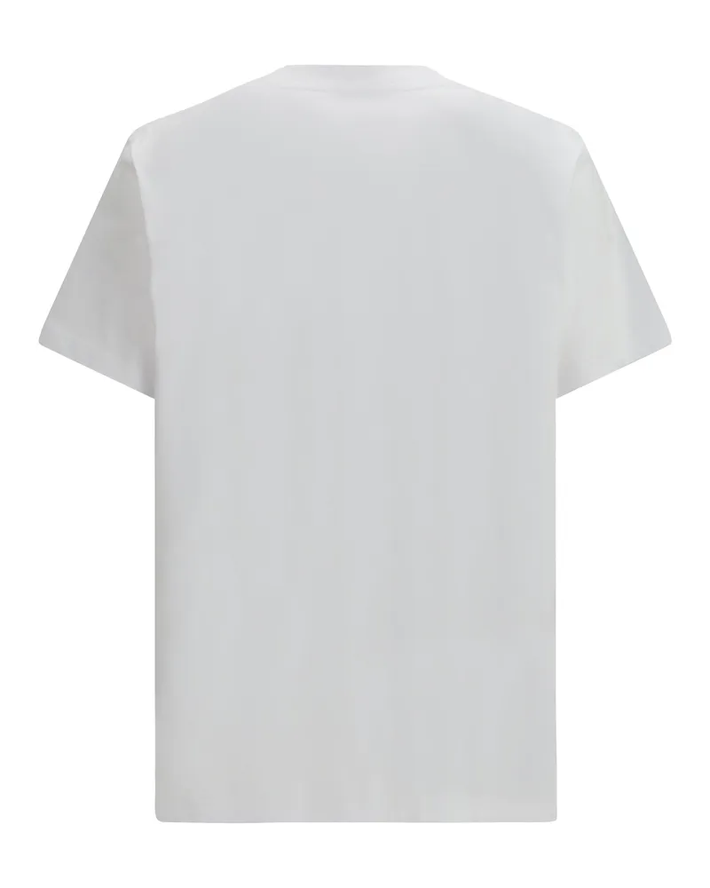 Moschino Men's Maxi Laurel Crown Embroidery T-Shirt Fantasia Bianco Cotton T-Shirts And Polos White