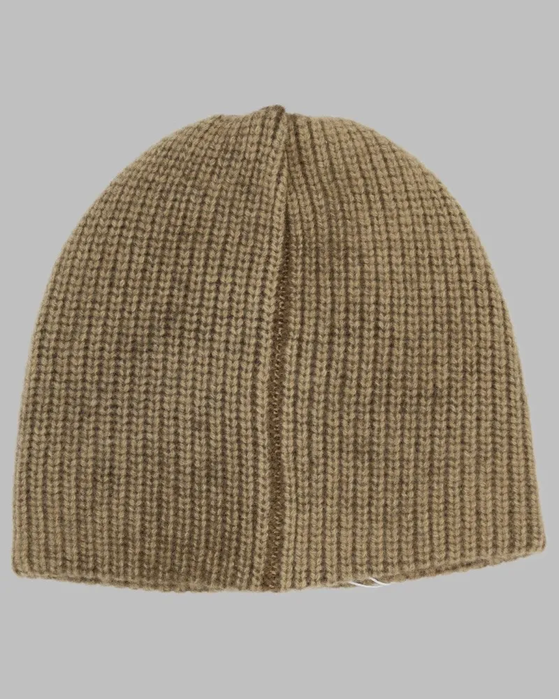 Amish AMX219CT84_XXXXC0761 Wool Logo Beanie — Brown Brown