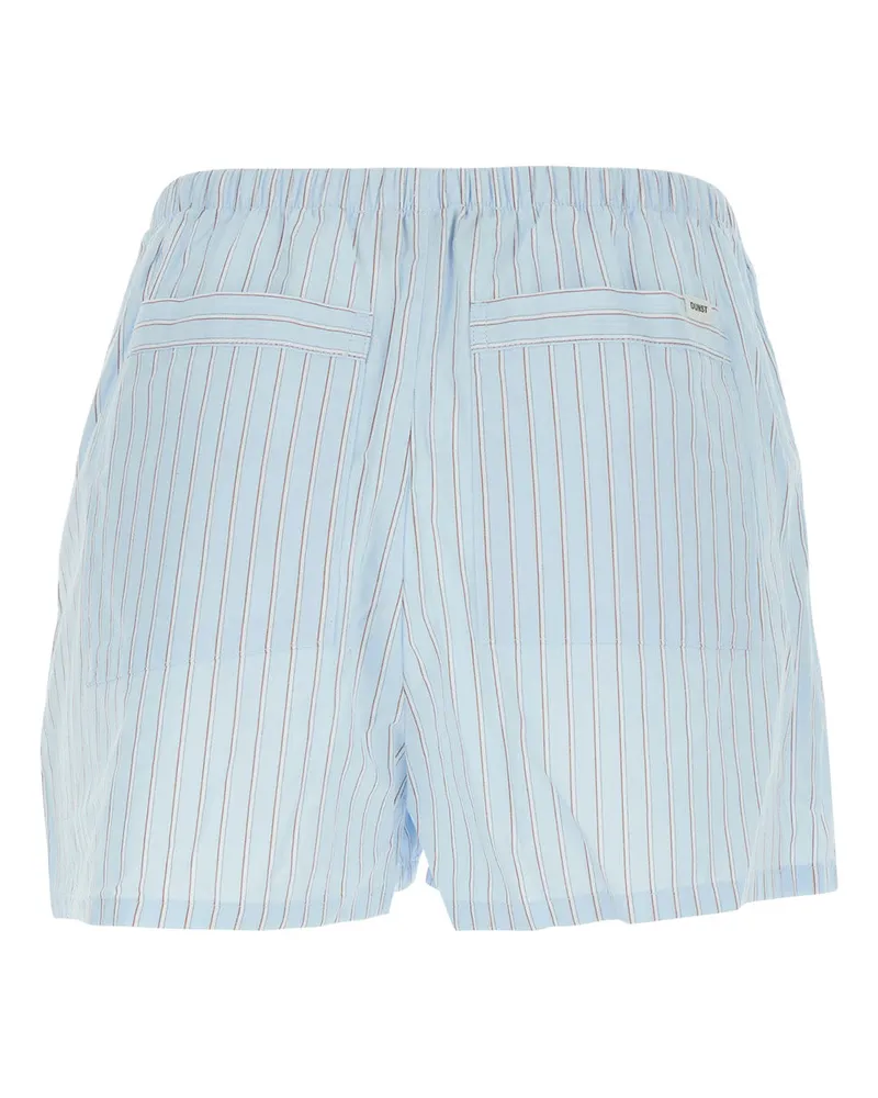 Dunst Women's Shorts Light Blue Striped Cotton Blue