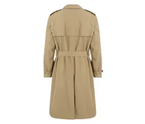 Double-Breasted Cotton Trench Coat — Beige