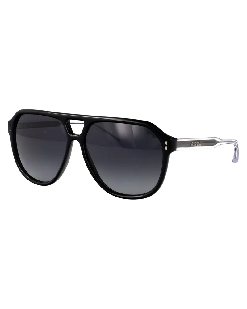 Isabel Marant Acetate Aviator Sunglasses — Black Black