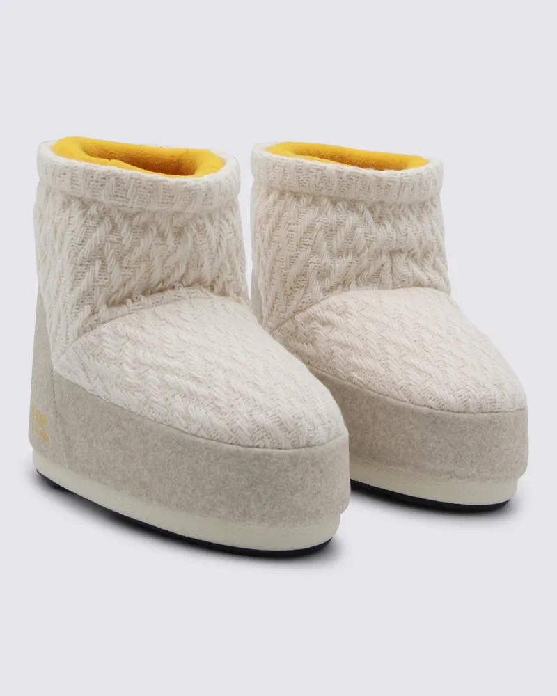 Moon Boot Women's White Sand _cover Tex Sole El Beige