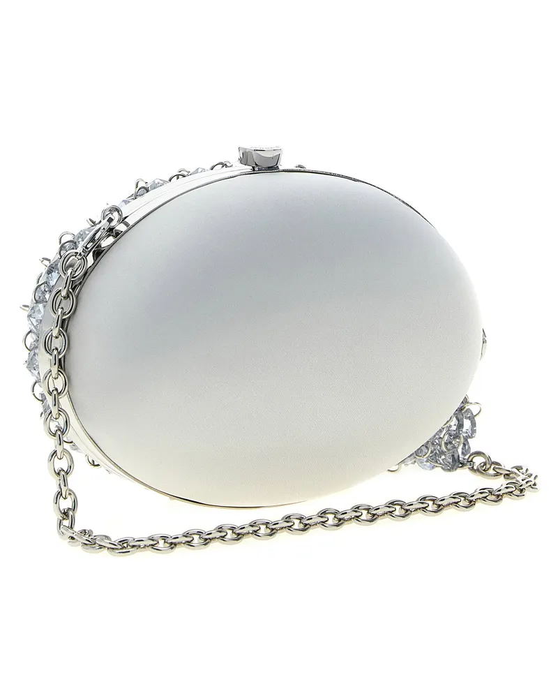 Self-Portrait Clutch — Silver Silver
