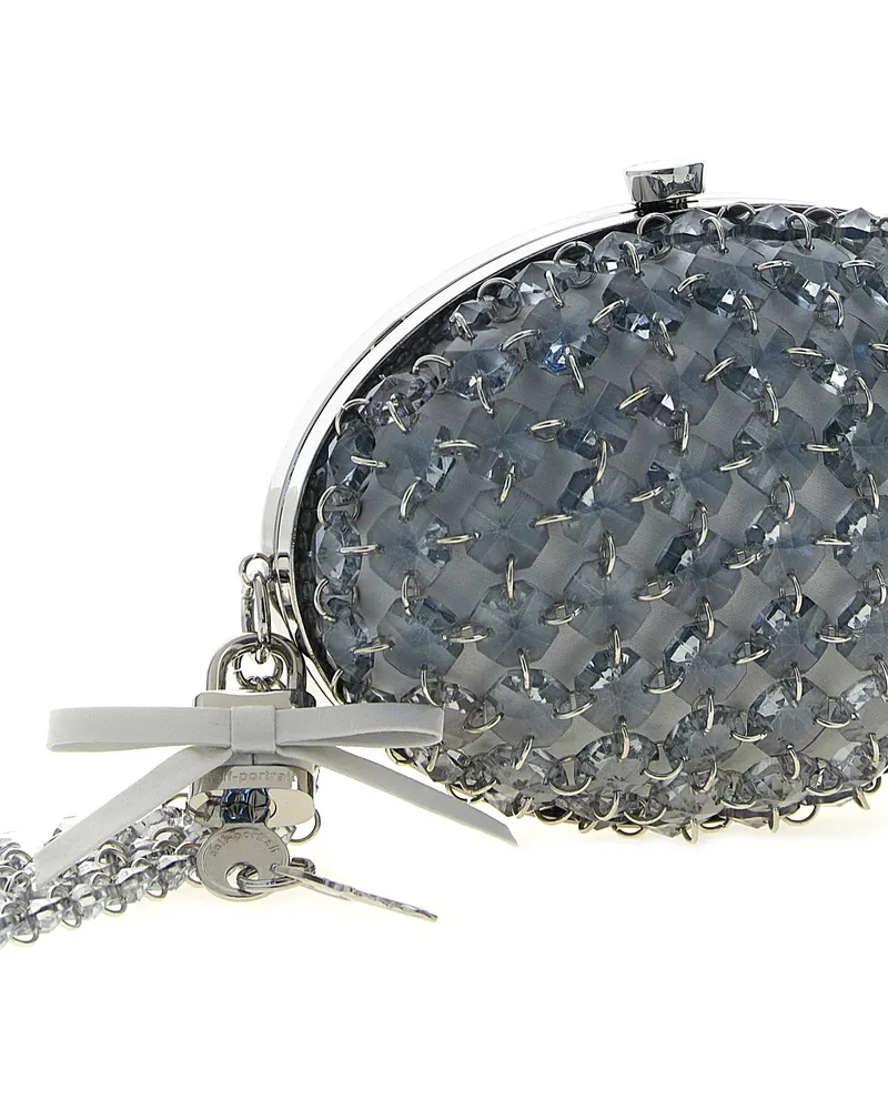 Self-Portrait Clutch — Silver Silver