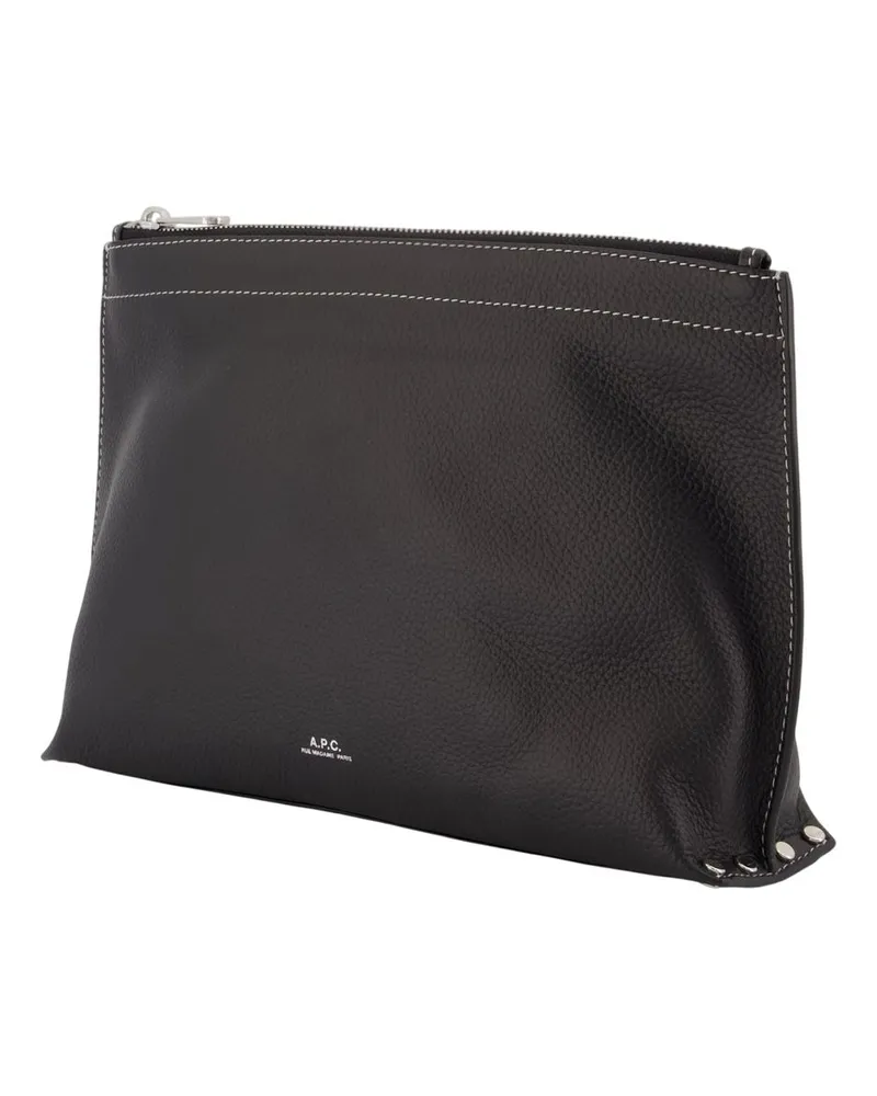 A.P.C. Women's Neige Clou Vanity Case Leather Black Cowhide Accessories Vanity-case Black