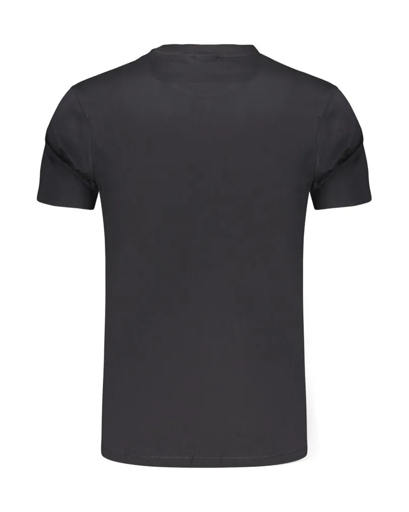 Napapijri Flag-Print Cotton T-Shirt — Black Black