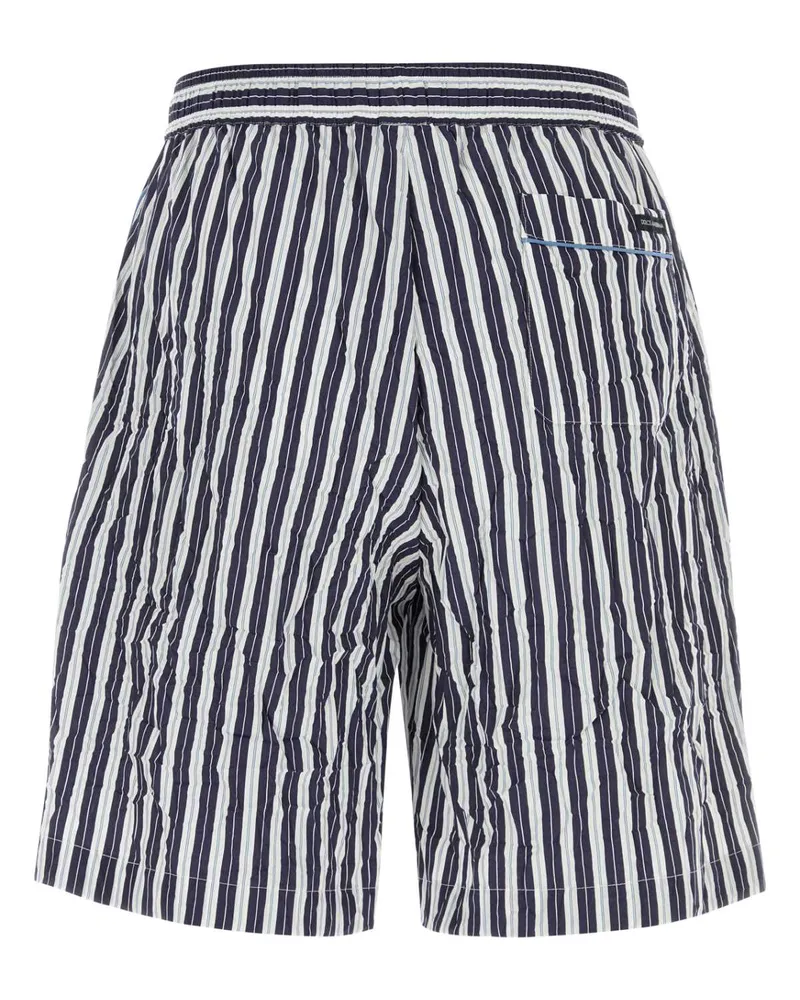 Dolce & Gabbana Gp18ftfbmfu S8053 Rigato Exterior: Viscose Nylon Silk Bermuda Short Navy