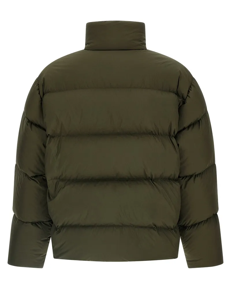 Saint Laurent Quilted Goose Feather-Padded Down Jacket — Olive Olive