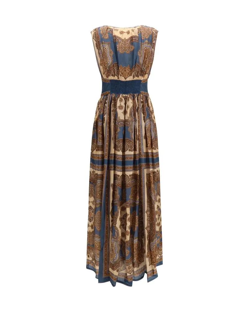 Zimmermann Women's White Silk Casual Dress Blue