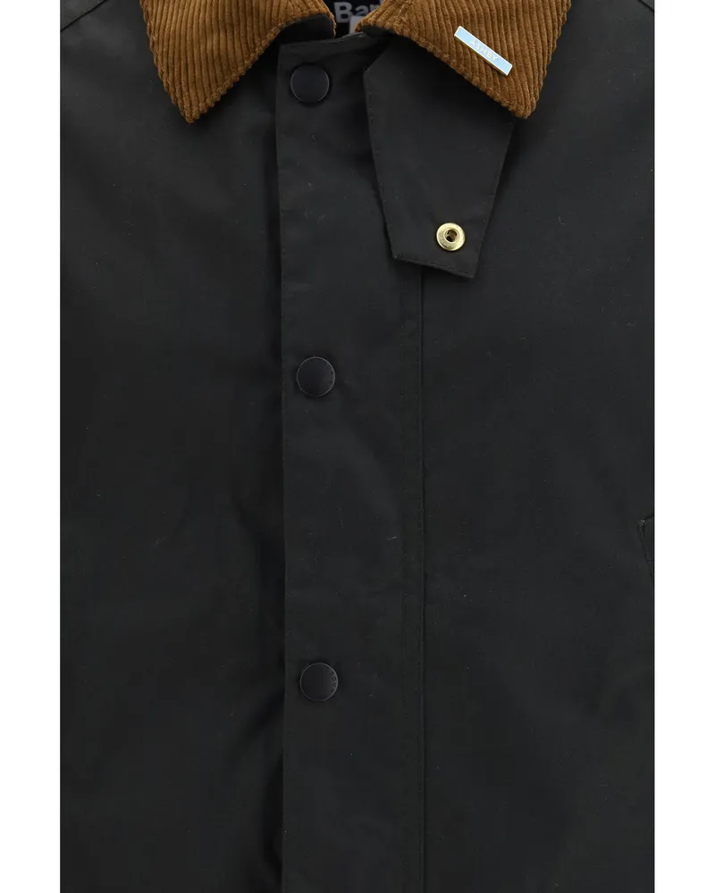 Barbour Men's Wax Jacket Ashby Sage Cotton Black