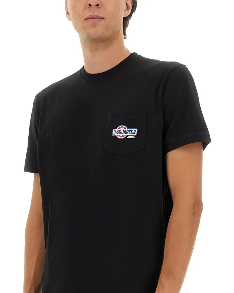 Dsquared2 Pocket and Logo T-Shirt — Black Black
