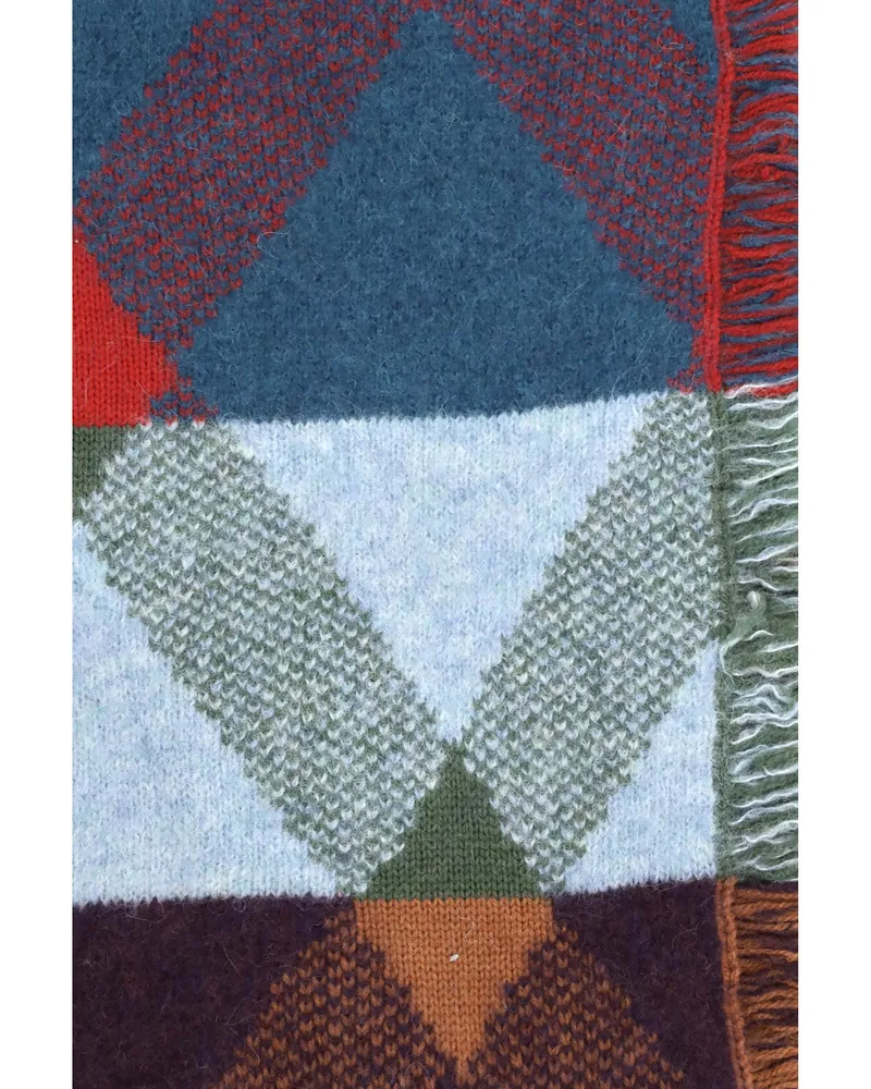 Dries van Noten Men's Scarf Light Blue Merino Wool (ovis Aries) Scarfs Blue