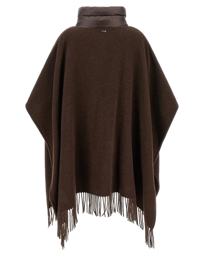Herno Resort Poncho — Brown Brown