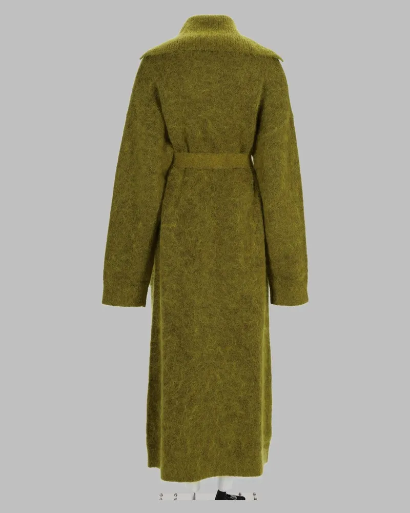Ganni Wool and Mohair Cardigan — Green Green