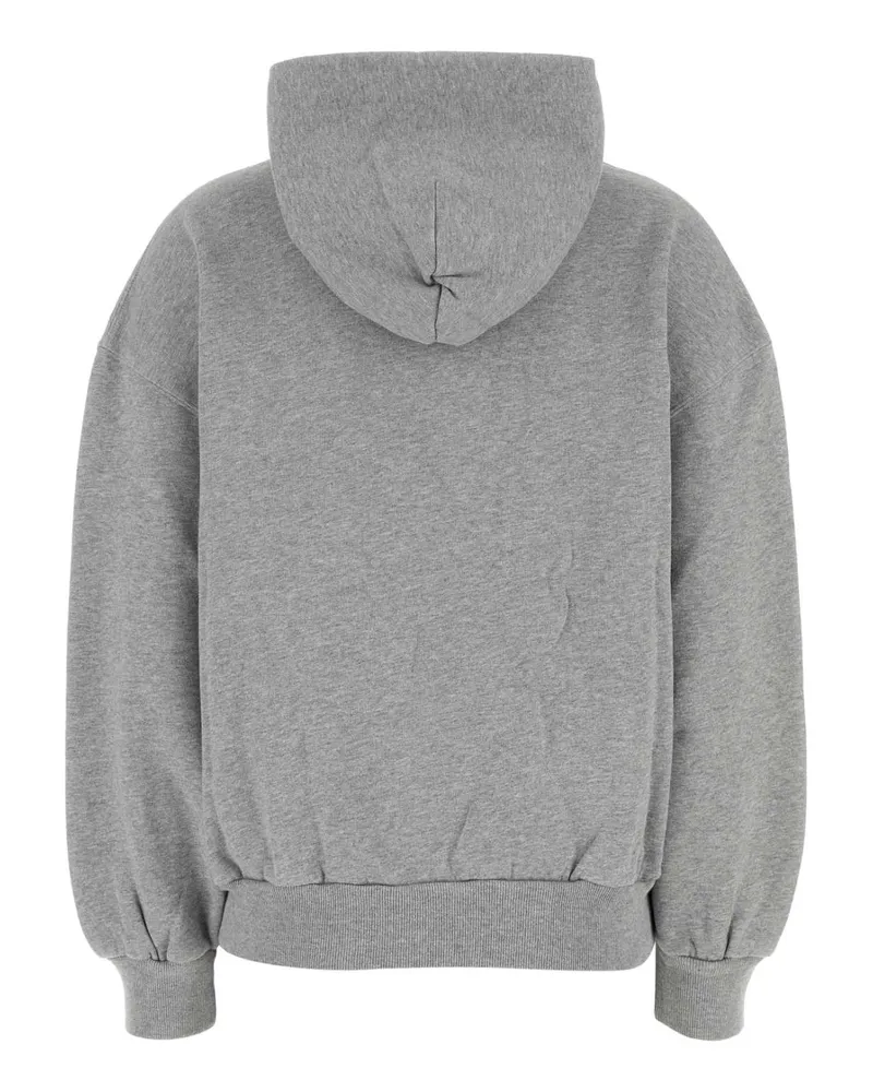 Balenciaga Heather Grey Exterior: Cotton Felpe Sweater Gray