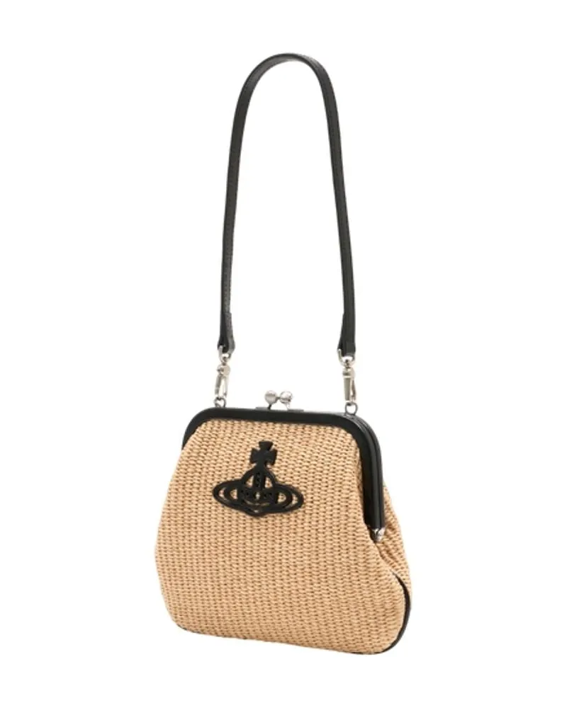 Vivienne Westwood Women's Cotton Woven Clutch Beige Beige