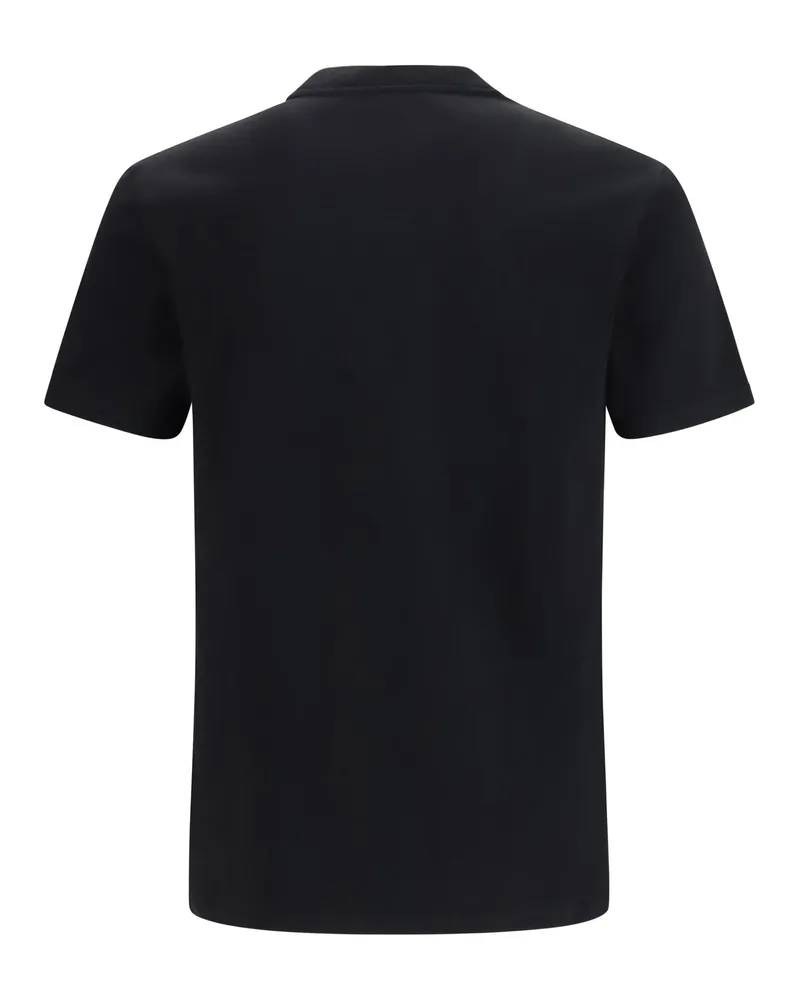 Versace Men's Logo Application T-Shirt Black Cotton; Elastane T-Shirts And Polos Black