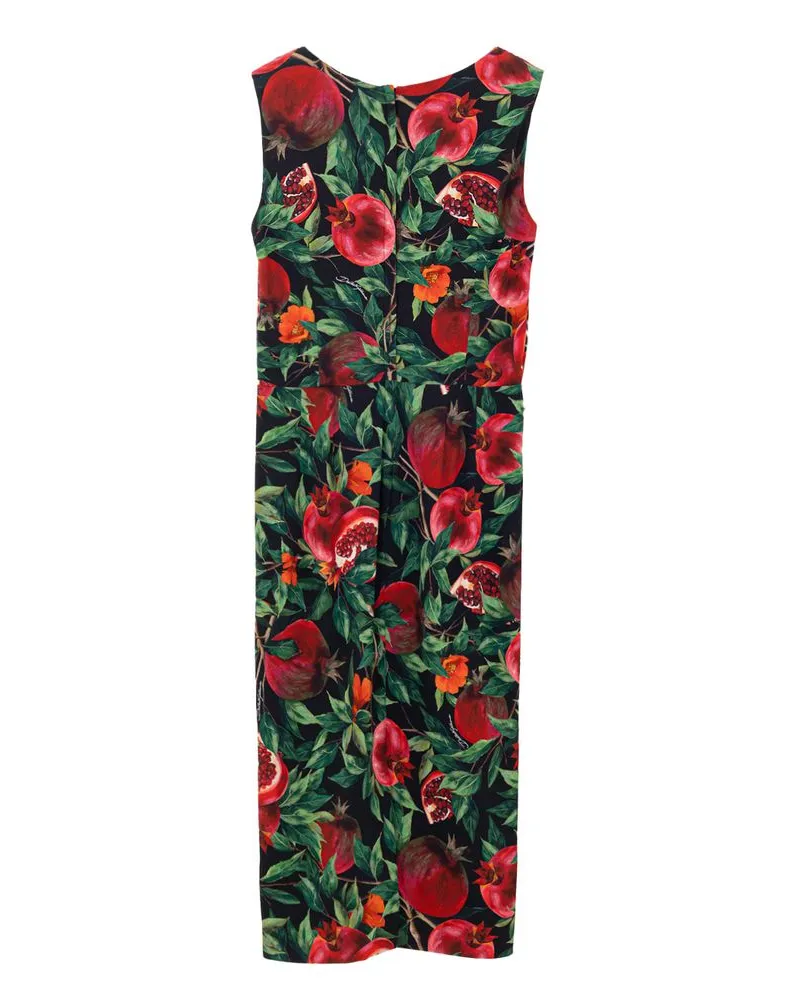 Dolce & Gabbana Women's Bicolor Viscose Long Dress Black