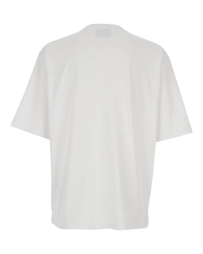 Dsquared2 Men T-Shirt Maxi Logo White Cotton T-Shirts And Polos White