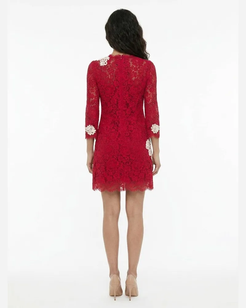 Dolce & Gabbana Women's Bicolor Cotton Cocktail Dress Red