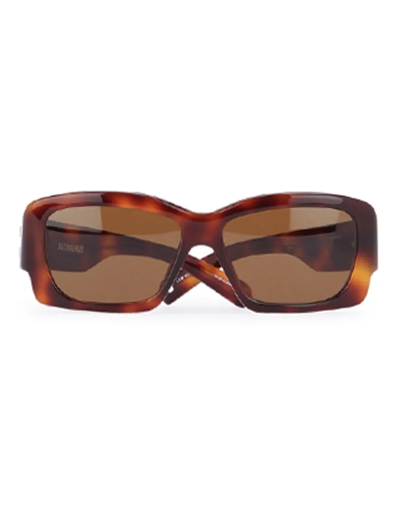 Jacquemus Women's Tortoiseshell Acetate Sunglasses Brown Frame With Brown