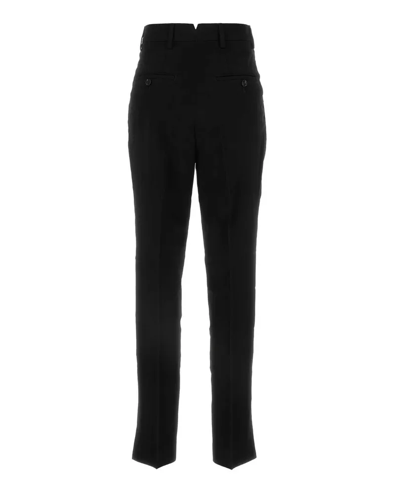AMI Paris Women's Black Wool Pant Exterior: Virgin Pantaloni Trousers Black