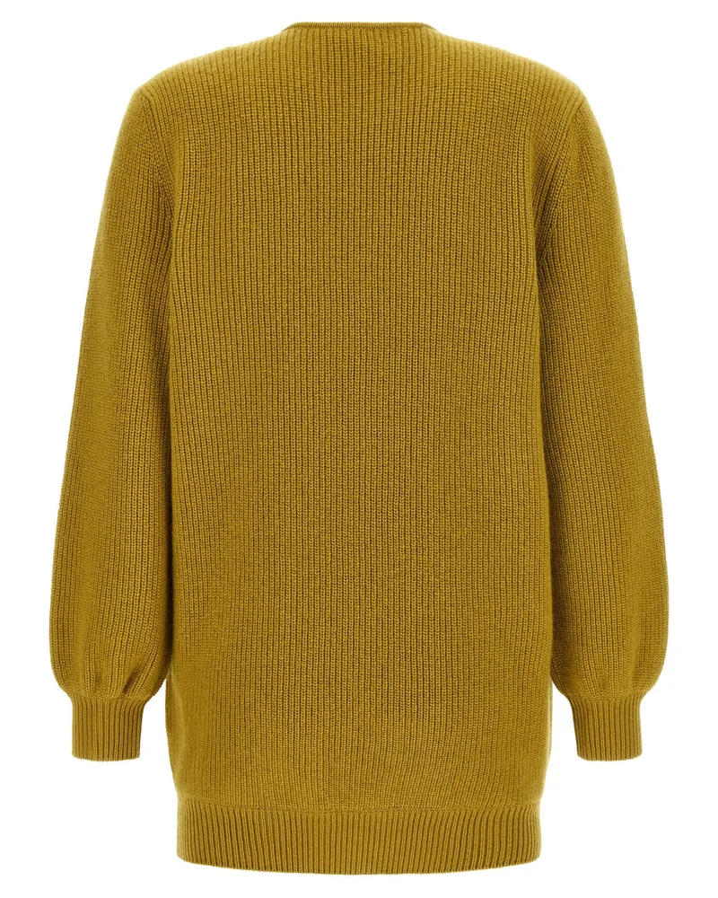 Valentino Garavani Braided Virgin Wool Sweater — Gold Gold