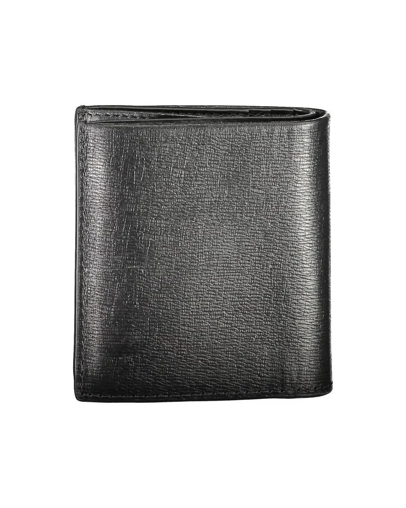 Calvin Klein Saffiano Leather Wallet — Black Black