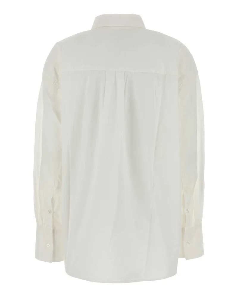 Lois Embroidered Cotton Poplin Shirt — White White
