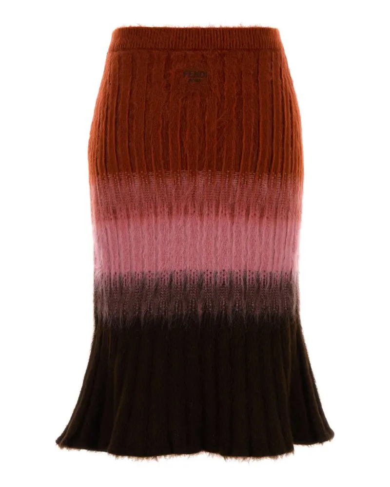 Fendi Rust+blush Skirt Rust
