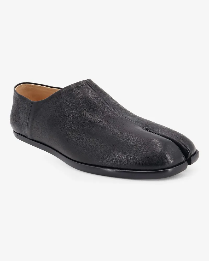 Maison Margiela Men's Loafers Tabi Leather Black Black