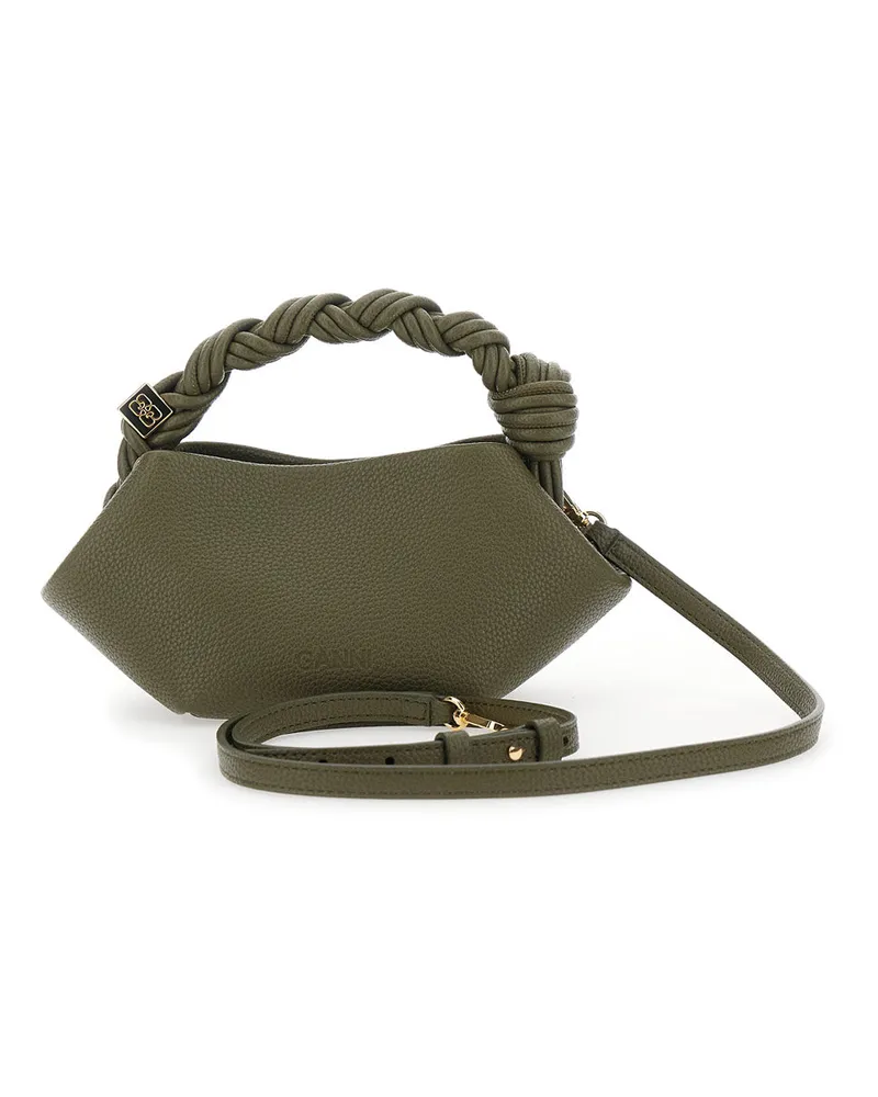 Ganni Women's Handbag Bou Mini Brown Polyurethane Handbags Hand Bags Green