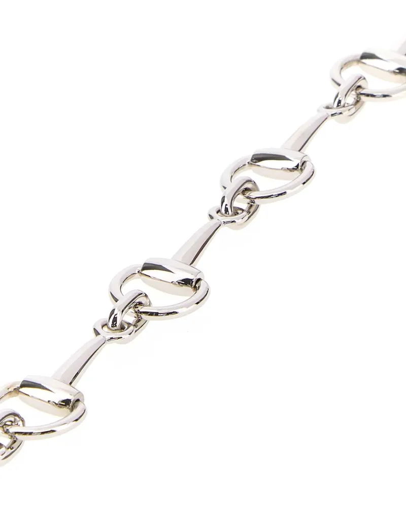 Gucci Horsebit Chain Link Necklace — Silver Silver