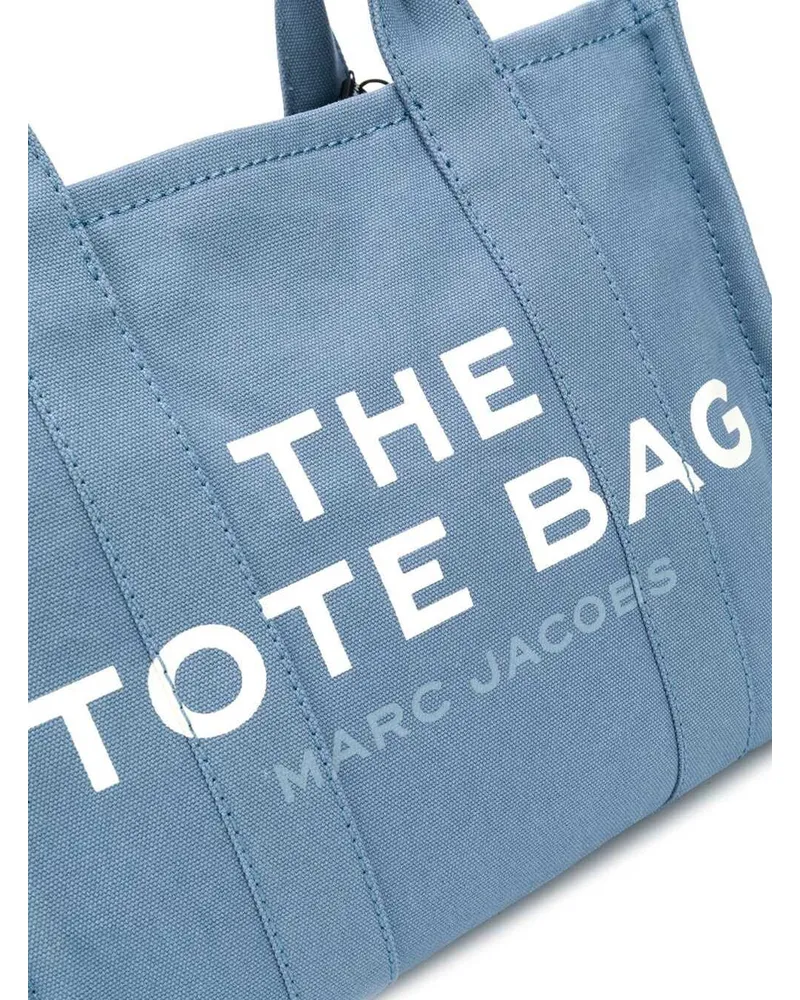 Marc Jacobs Women's Shopper Tote The Traveller Light Blue Canvas Cotton Handbags Hand Bags Blue