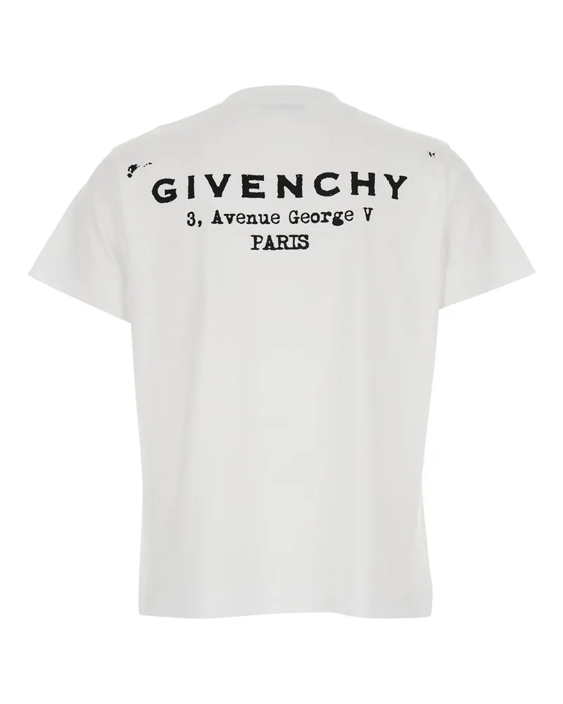 Givenchy Women White Crewneck T-Shirt With Logo Detail Cotton T-Shirts & Jerseys White