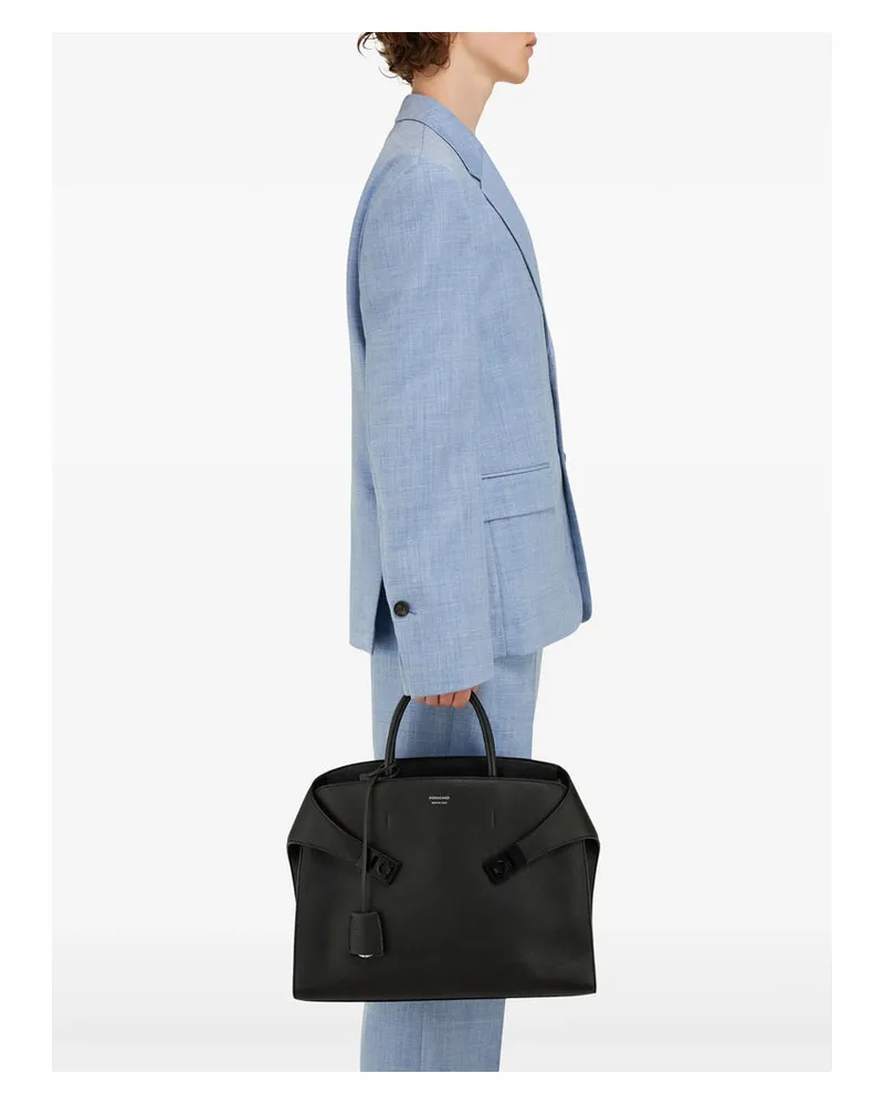Ferragamo Nero Briefcase — Black Black