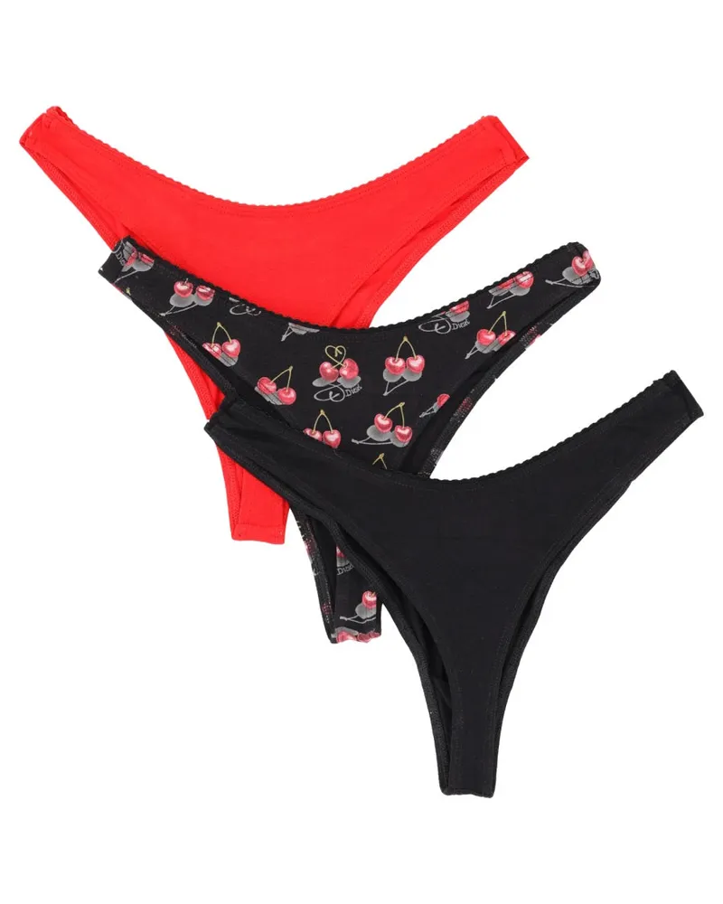 Diesel 3-Pack Cotton Briefs — Red Red
