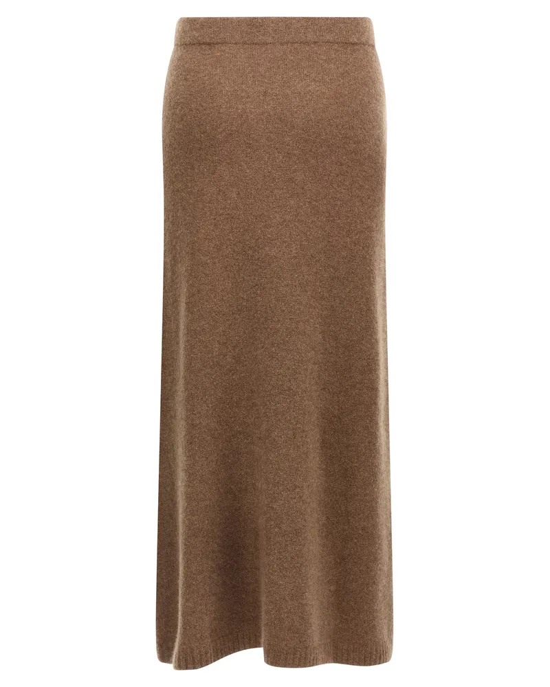 Max Mara Women's Gray Cashmere Midi Skirt Gray