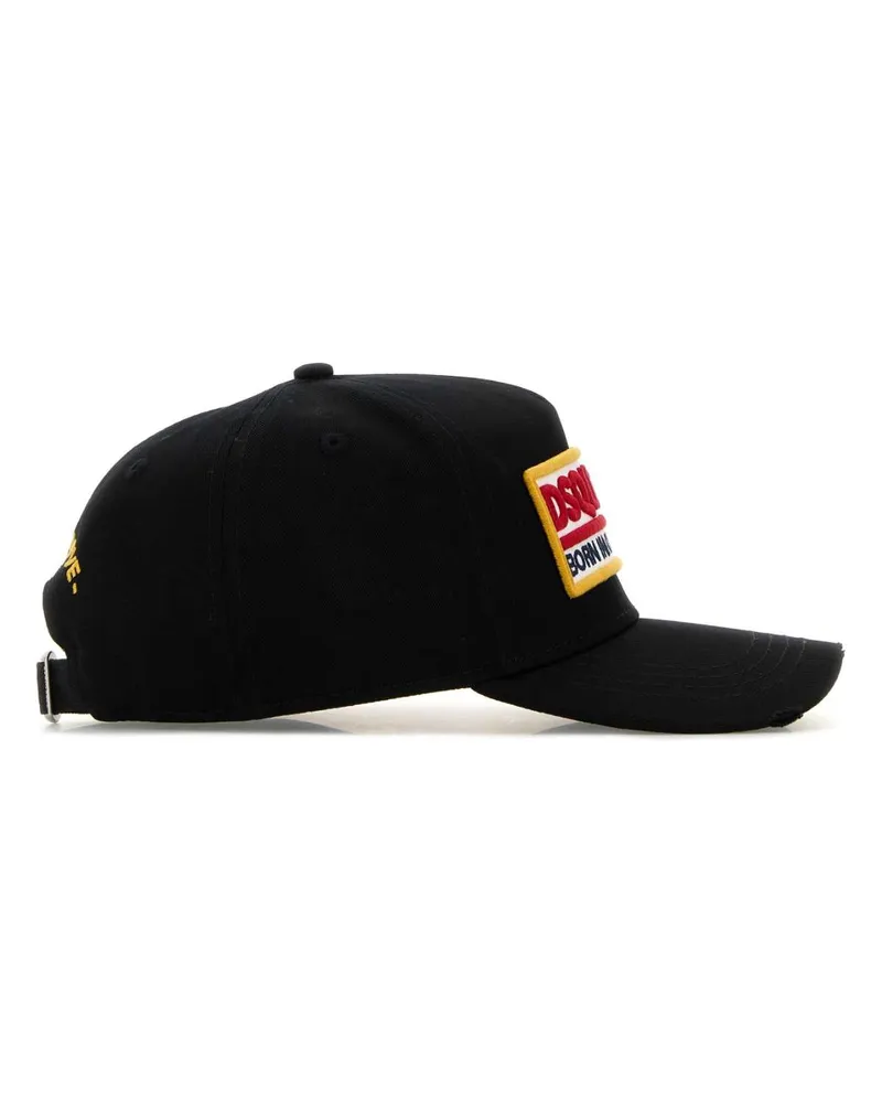 Dsquared2 Men's Black Cotton Baseball Cap 2124 Exterior: Cappelli Hat Black