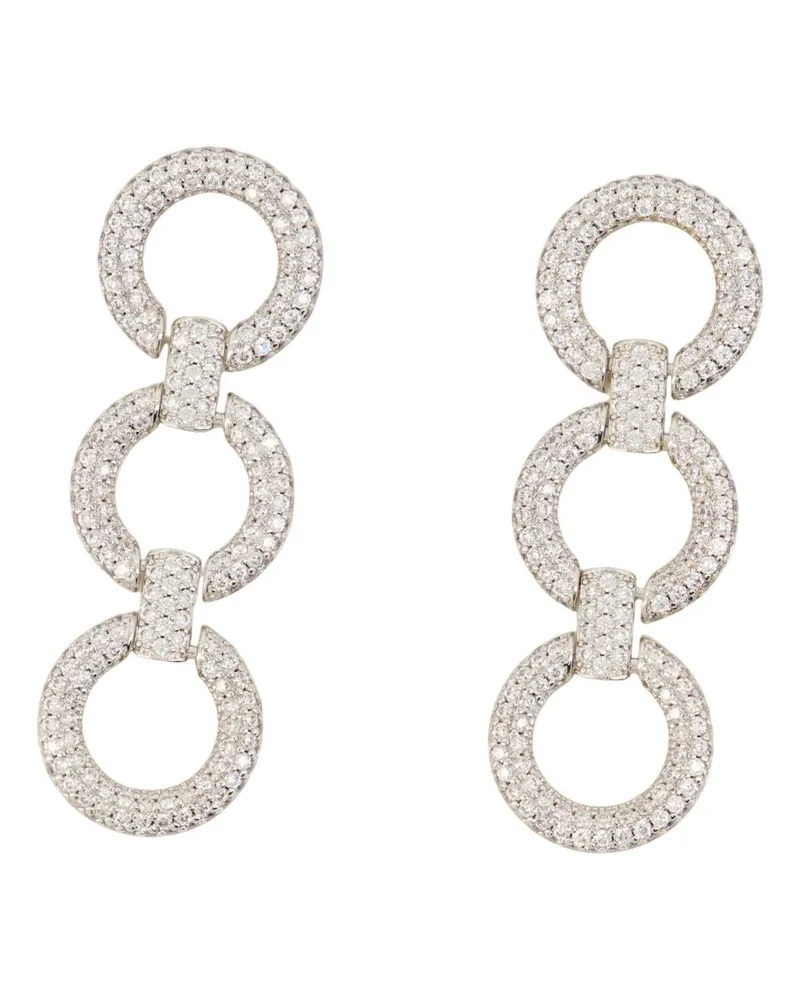 Self-Portrait Women's Crystal Link Earrings Self Portrait Metal Silver Others Jewelry-Watches Silver