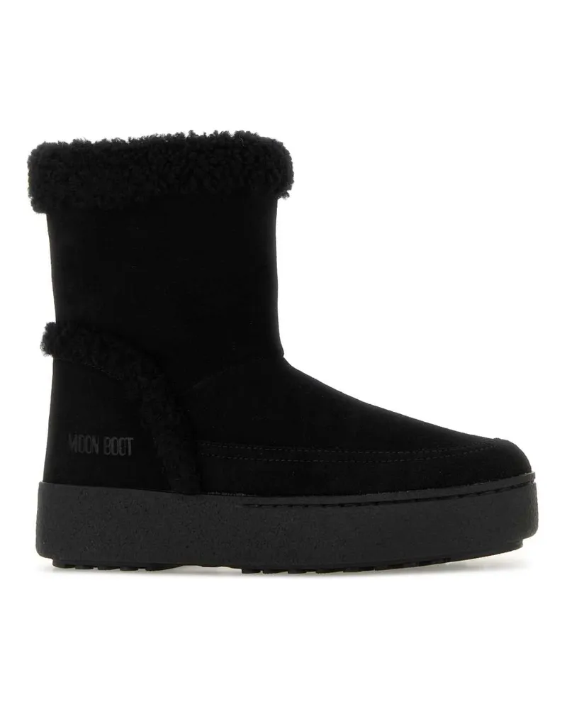 Moon Boot Women's Black Suede Ltrack Tina Ankle Boots Stivali Black
