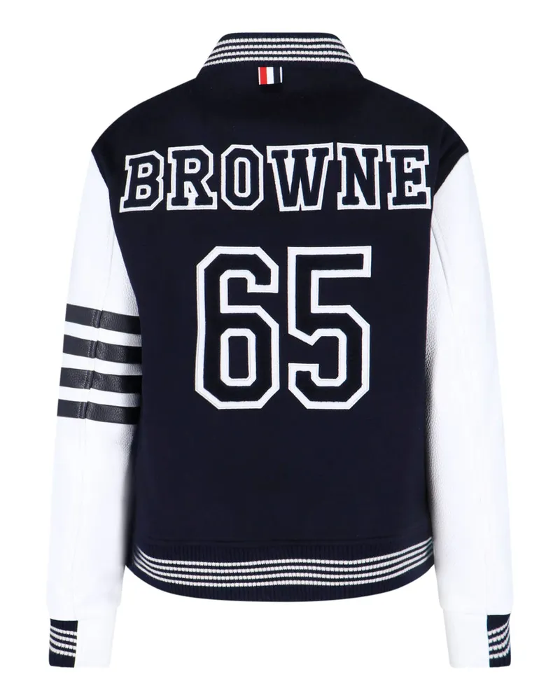 Thom Browne Women's Jackets Blue Wool Navy