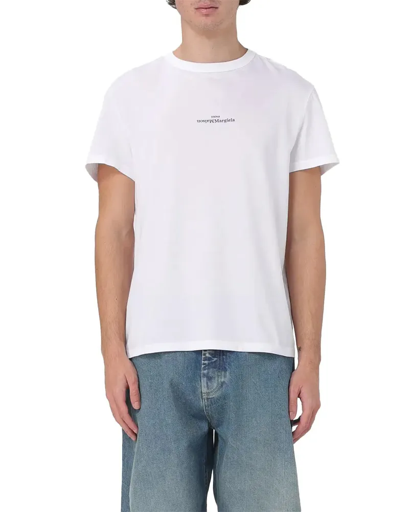 Maison Margiela Logo-Embroidered T-Shirt — White White