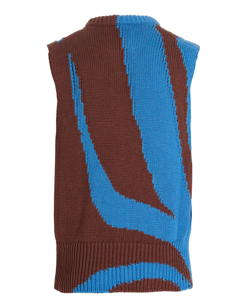 Jil Sander Men's Multicolor Cotton Sleeveles Sweater Clothing Blue