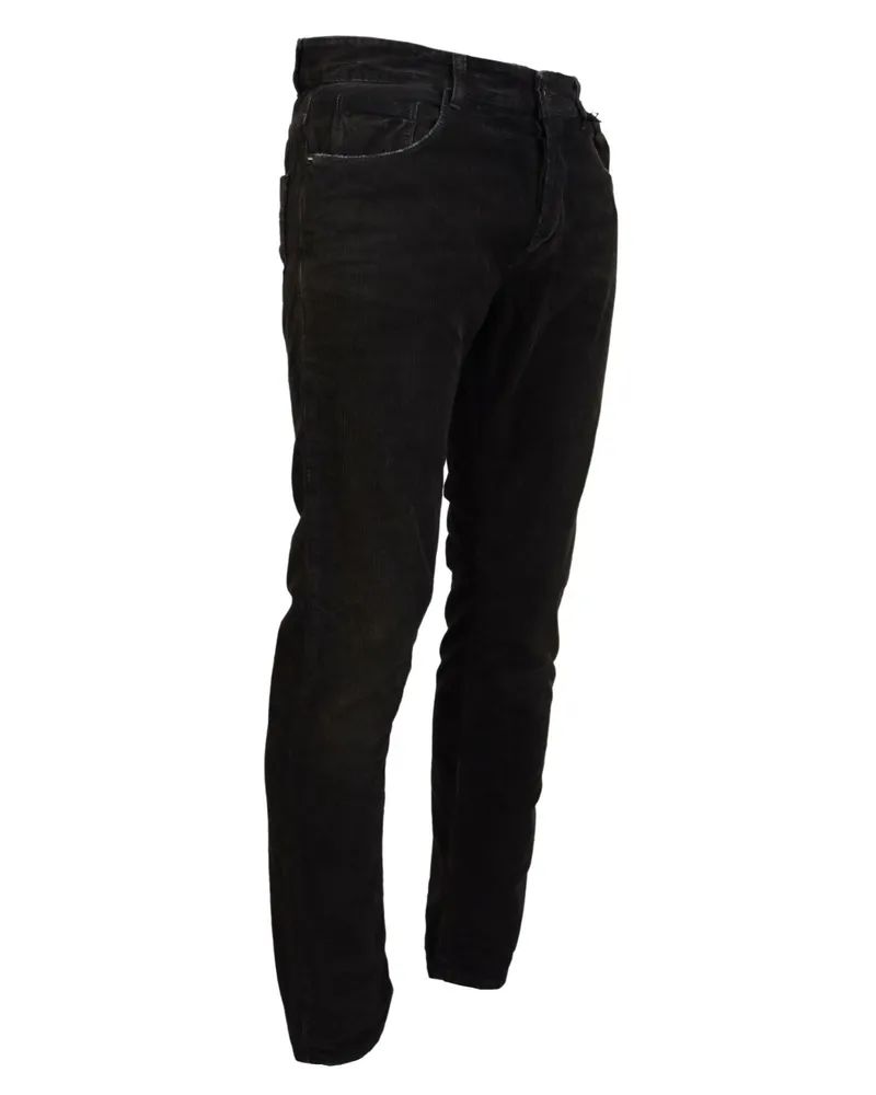CoSTUME NATIONAL Gray Cotton Corduroy Men Casual Jeans Clothing Gray